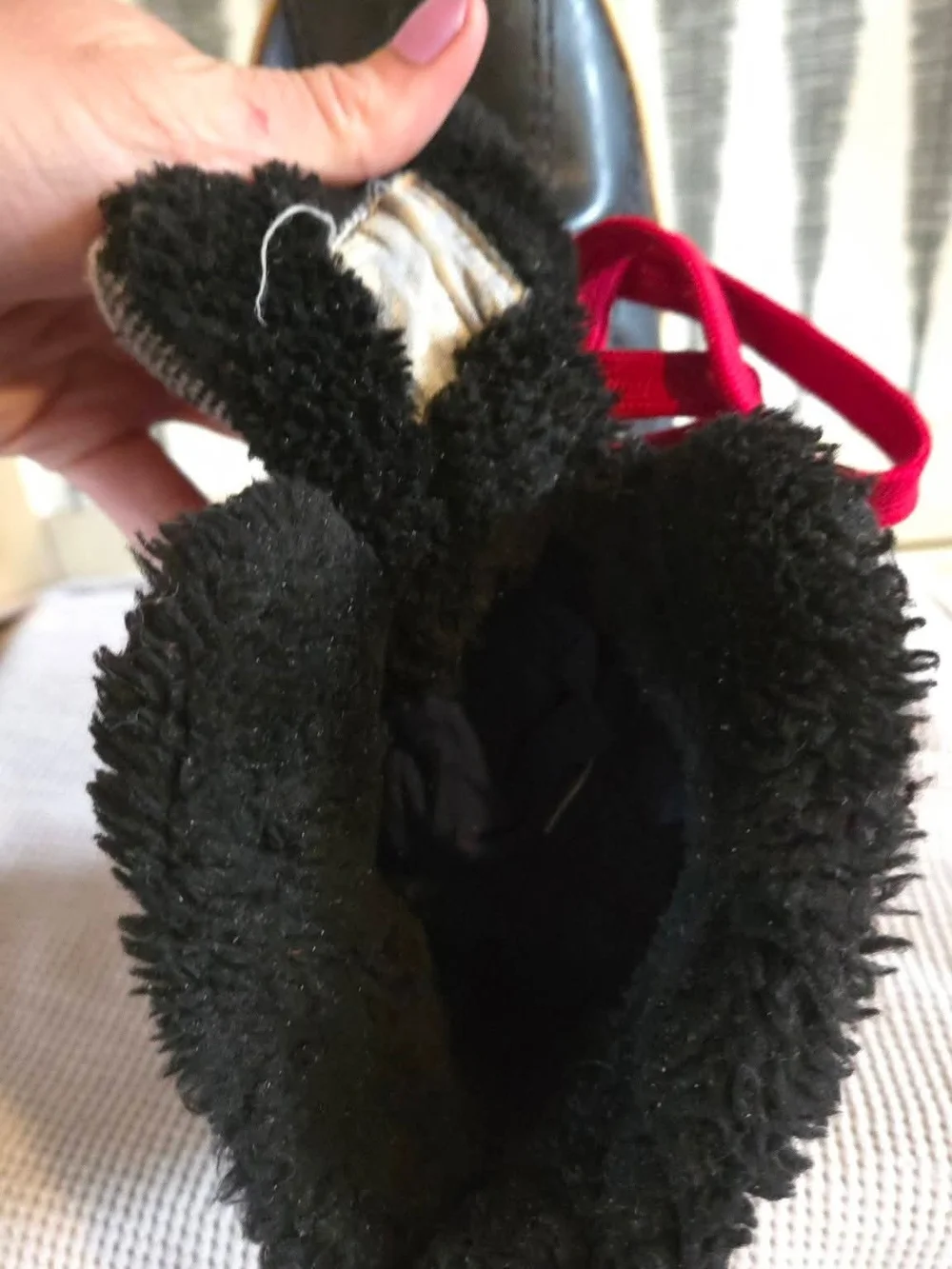 Target Black and Red Women's Winter Rain Boots - Size 8